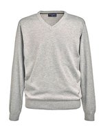 Men´s V-Neck Jumper Boston – Silver