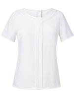 Brook Taverner Damenbluse Felina mit Reißverschluss, Cream 6 (34), BR801 – White