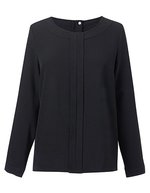Brook Taverner Damenbluse "Roma" mit goldenem Reißverschluss, Black 6 (34), BR802 – Bild 2