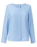 Brook Taverner Damenbluse "Roma" mit goldenem Reißverschluss, Black 6 (34), BR802 – Sky Blue
