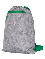 Bags2Go Gymsac Miami aus 600D Polyester – Grey Melange/Green