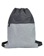 Bags2Go Gothenburg Gymsac mit Air-Mesh Tunnelzug – Dark Grey Melange/Light Grey Melange