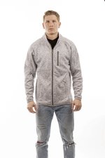 Burnside Fleece Jacke mit Reißverschluss für Herren, Heather Red S, BU3901 – Bild 1