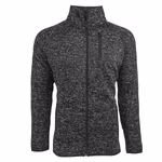 Burnside Fleece Jacke mit Reißverschluss für Herren, Heather Black S, BU3901 – Bild 3