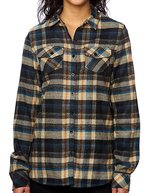 Burnside Flanellhemd mit Karomuster für Damen – Khaki Check