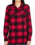 Burnside Flanellhemd mit Karomuster für Damen – Red - Black (Checked)