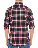 Burnside Gewebtes kariertes Flanellhemd mit Taschen, Blue - White (Checked) S, BU8210 – Bild 4