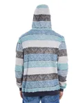 Burnside Gestreifter Marl-Pullover mit Kängurutaschen, Lt. Blue - Black (Striped) S, BU8603 – Bild 4