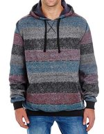 Printed Striped Marl Pullover – Red - Black (Striped)