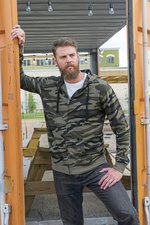 Burnside Kapuzenjacke mit Camo-Design und Reißverschluss, Green Camo XL, BU8615 – Bild 1