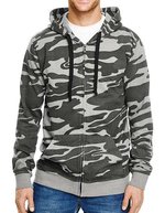 Burnside Kapuzenjacke mit Camo-Design und Reißverschluss – Black Camo