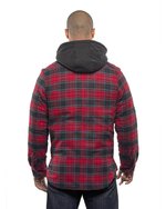 Burnside Flanelljacke mit Sherpa-Kapuze, Black - GreyXL, BU8620 – Bild 4