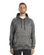 Burnside Leichter Herren Raglanpullover mit Kängurutasche, Black/Heather Charcoal S, BU8670 – Bild 1