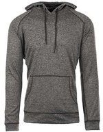 Burnside Leichter Herren Raglanpullover mit Kängurutasche – Heather Charcoal