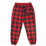 Burnside Karierte Flanell Joggerhose mit Taschen in, Blue - White (Checked) S, BU8810 – Bild 4