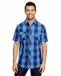 Burnside Buffalo Plaid Flannel Shirt with Chest Pockets, Black - White (Checked) S, BU9203 – image 2