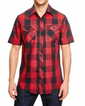 Burnside Buffalo Plaid Flannel Shirt with Chest Pockets, Black - White (Checked) S, BU9203 – image 3