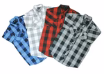 Burnside Buffalo Plaid Flannel Shirt with Chest Pockets, Black - White (Checked) S, BU9203 – image 6