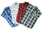 Burnside Buffalo Plaid Flanellhemd mit Brusttaschen, Black - White (Checked) S, BU9203 – Bild 6