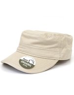Brain Waves Bio-Baumwoll Army Cap mit Klettverschluss – Sand
