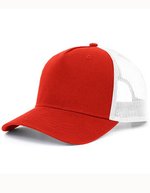 Brain Waves Nachhaltiges 5-Panel Trucker Cap – Red/White