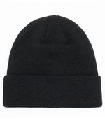 Brain Waves POLYLANA® Cuff Beanie aus recyceltem Garn – Black