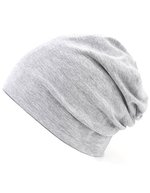 Brain Waves Bio-Baumwolle 24/7 Beanie Doppellagig – Heather Light Grey