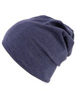 Brain Waves Bio-Baumwolle 24/7 Beanie Doppellagig – Heather Navy