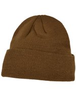 BuildYourBrand Schwarzes Heavy Knit Beanie mit Umschlag, Burgundy One Size, BY001 – Olive
