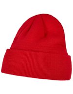 BuildYourBrand Schwarzes Heavy Knit Beanie mit Umschlag, Burgundy One Size, BY001 – Red