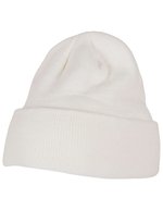 BuildYourBrand Schwarzes Heavy Knit Beanie mit Umschlag, Burgundy One Size, BY001 – White