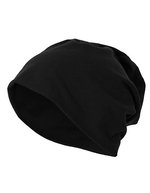 BuildYourBrand Jersey Beanie aus Stretch-Material – Black