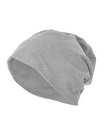 BuildYourBrand Jersey Beanie aus Stretch-Material – Heather Grey