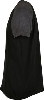 BuildYourBrand Raglan T-Shirt aus 100% Baumwolle, Black/Charcoal (Heather) S, BY007 – Bild 4