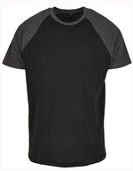Raglan T-Shirt aus 100% Baumwolle – Black/Charcoal (Heather)