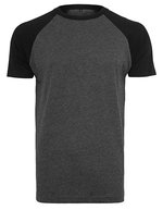 Raglan T-Shirt aus 100% Baumwolle – Charcoal (Heather)/Black
