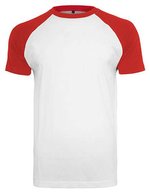 Raglan T-Shirt aus 100% Baumwolle – White/Red