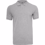 BuildYourBrand Polo Piqué Shirt Slim-Fit Baumwolle in, Heather Grey L, BY008 – Bild 3