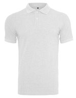 BuildYourBrand Polo Piqué Shirt Slim-Fit Baumwolle in – White