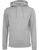 BuildYourBrand Heavy Hoodie mit Kängurutasche und Kapuze, Cobalt Blue L, BY011 – Melange Grigio