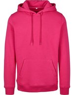 BuildYourBrand Heavy Hoodie mit Kängurutasche und Kapuze, Cobalt Blue L, BY011 – Hibiskus Rosa
