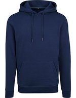 BuildYourBrand Heavy Hoodie mit Kängurutasche und Kapuze, Cobalt Blue L, BY011 – Blu navy chiaro