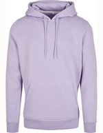 BuildYourBrand Heavy Hoodie mit Kängurutasche und Kapuze, Cobalt Blue L, BY011 – Lilla