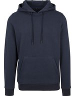 BuildYourBrand Heavy Hoodie mit Kängurutasche und Kapuze, Cobalt Blue L, BY011 – Blu navy