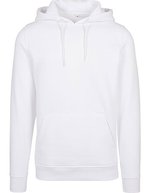 BuildYourBrand Heavy Hoodie mit Kängurutasche und Kapuze, Cobalt Blue L, BY011 – Bianco