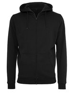 Kapuzenpullover mit verdecktem Reißverschluss – Black