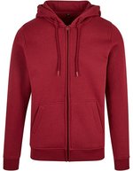 Kapuzenpullover mit verdecktem Reißverschluss – Burgundy