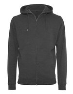 Kapuzenpullover mit verdecktem Reißverschluss – Charcoal (Heather)
