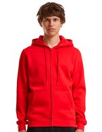 BuildYourBrand Kapuzenpullover mit verdecktem Reißverschluss, Bark S, BY012 – City Red