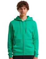 BuildYourBrand Kapuzenpullover mit verdecktem Reißverschluss, Bark S, BY012 – Grass Green